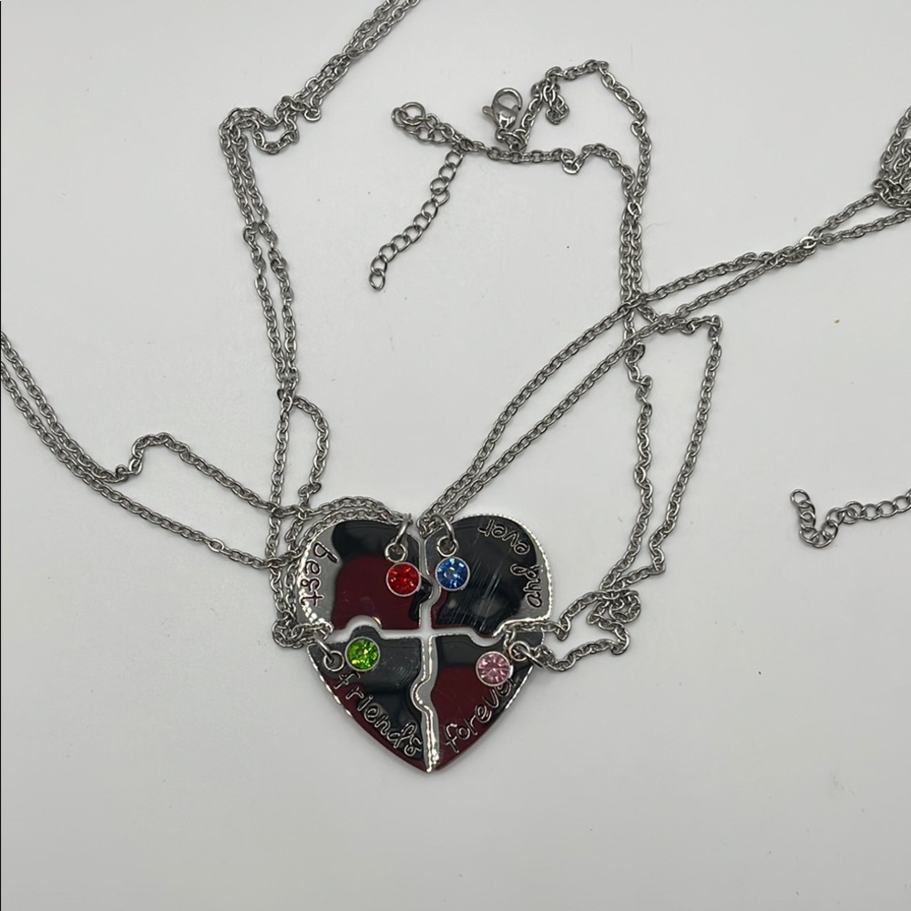 🌙 C702 - 4 Stainless steel necklaces Best friends forever puzzles - Picture 2 of 2